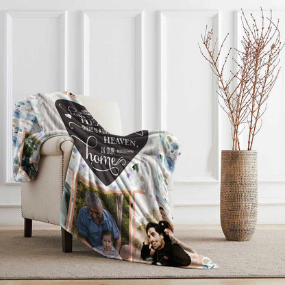Personalized Someone In Heaven Memorial Quote Cozy Fleece Blanket
