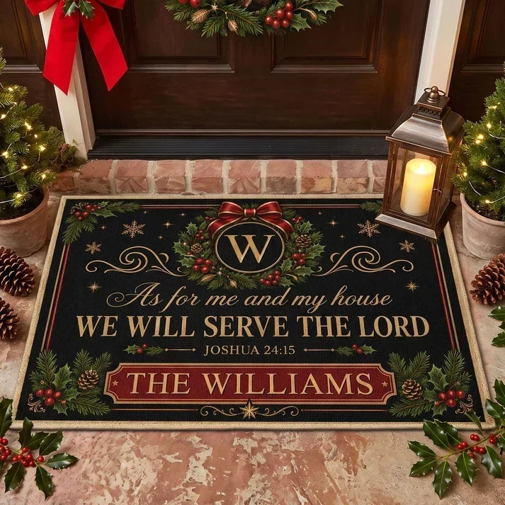 Custom Serve The Lord Doormat