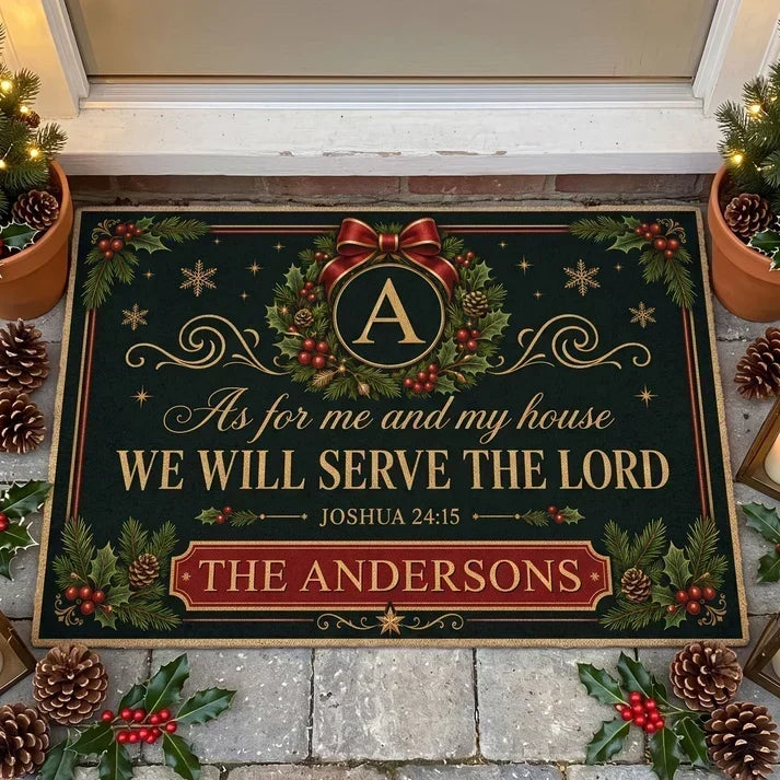 Custom Serve The Lord Doormat